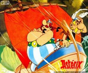 Puzzle Astérix et Obélix, les deux amis sont les protagonistes des aventures d'Astérix le Gaulois