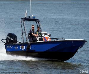 Puzzle Bateau de police