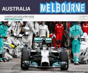 Puzzle Nico Rosberg fête sa victoire dans le Grand Prix d'Australie 2014