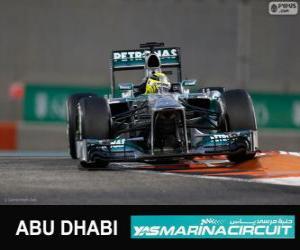 Puzzle Nico Rosberg - Mercedes - Grand prix d'Abu Dhabi 2013, 3e classés