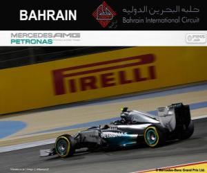 Puzzle Nico Rosberg - Mercedes - Grand Prix Bahreïn 2014, 2º classé