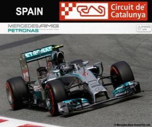 Puzzle Nico Rosberg - Mercedes - Grand Prix d'Espagne 2014, 2º classé