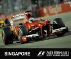 Fernando Alonso - Ferrari - Grand Prix de Singapour 2013, 2º classé