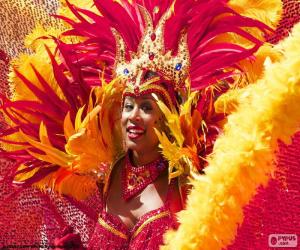 Puzzle Robe de Carnaval orange