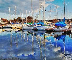 Puzzle Voiliers dans le port