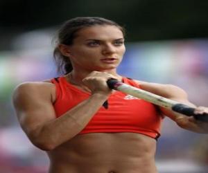 Puzzle Yelena Isinbayeva prêt à sauter